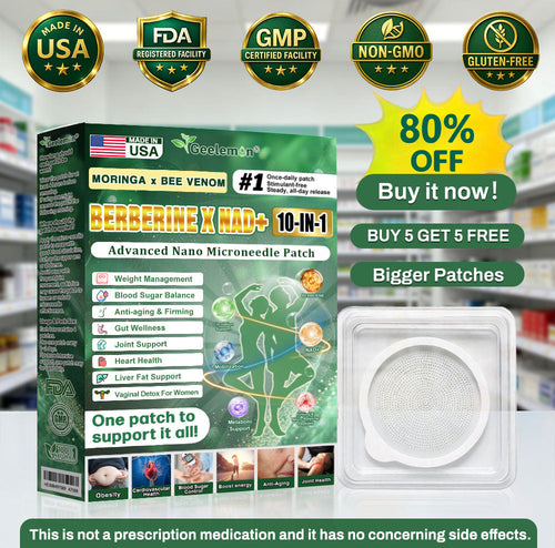 𝐎𝐟𝐟𝐢𝐜𝐢𝐚𝐥 𝐔𝐒 𝐒𝐭𝐨𝐫𝐞 🇺🇸  | 🧑‍⚕️🩺 𝐆𝐞𝐞𝐋𝐞𝐦𝐨𝐧® Moringa · Berberine × NAD+ 𝟏𝟎-𝐢𝐧-𝟏 𝐀𝐝𝐯𝐚𝐧𝐜𝐞𝐝 𝐍𝐚𝐧𝐨 𝐌𝐢𝐜𝐫𝐨𝐧𝐞𝐞𝐝𝐥𝐞 𝐏𝐚𝐭𝐜𝐡 — 𝐎𝐧𝐜𝐞 𝐃𝐚𝐢𝐥𝐲, 𝐕𝐢𝐬𝐢𝐛𝐥𝐞 𝐑𝐞𝐬𝐮𝐥𝐭𝐬 𝐢𝐧 𝟕 𝐃𝐚𝐲𝐬