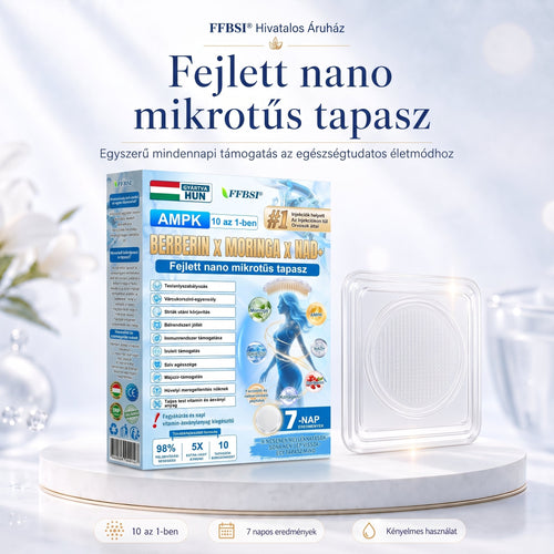 HIVATALOS WEBÁRUHÁZ | FFBSI® 0,27 mm-es Nano Mikrotűs METABOLIKUS Testsúlykezelő és Nyiroktámogató Tapasz