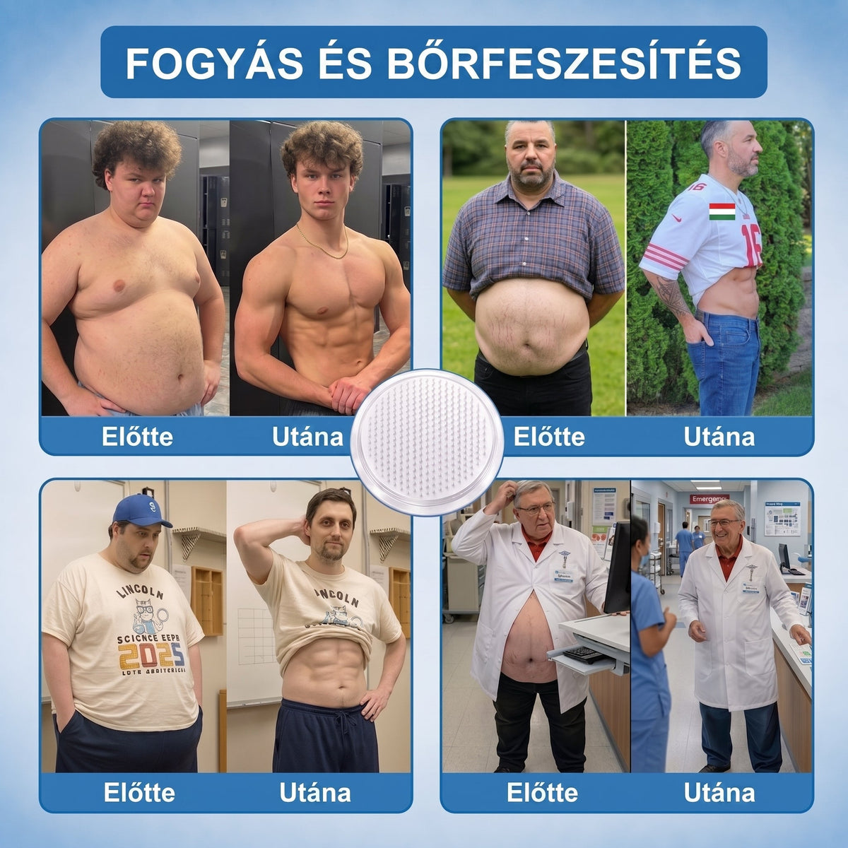 HIVATALOS WEBÁRUHÁZ | FFBSI® 0,27 mm-es Nano Mikrotűs METABOLIKUS Testsúlykezelő és Nyiroktámogató Tapasz