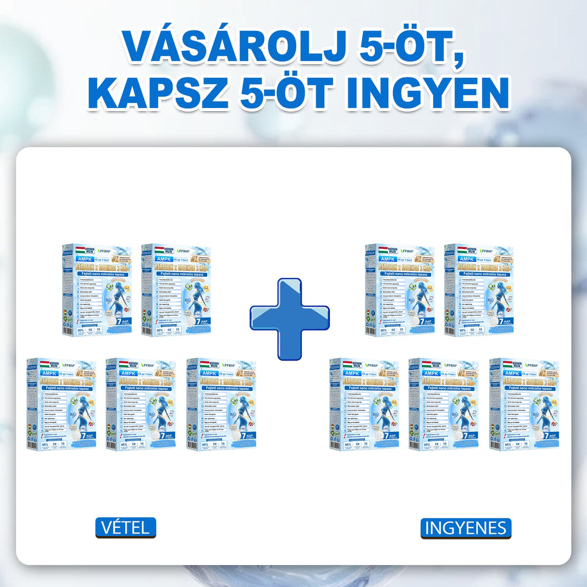 HIVATALOS WEBÁRUHÁZ | FFBSI® 0,27 mm-es Nano Mikrotűs METABOLIKUS Testsúlykezelő és Nyiroktámogató Tapasz