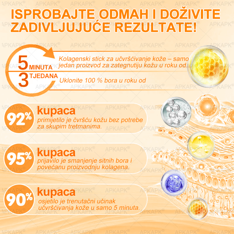 🎁 Preostalo je još samo 5 komada! Iskoristite dodatnih 50% popusta i pružite svojoj koži svakodnevnu njegu i ugodu uz APKAPK® kremu s pčelinjim otrovom! ✨