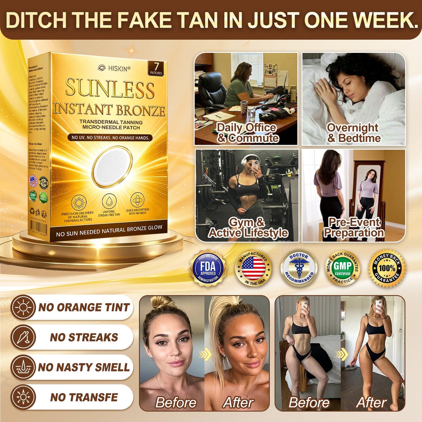 Congratulations! 🎉 Exclusive Official Store Offer!  Get 30% OFF today on HiSkin Sunless Bronze Tanning Patch  Visible bronze glow in 7 days. No UV. No orange. No mess.  CLAIM 30% OFF